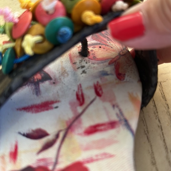 Pierre Dumas - Colorful Button Sandals with floral base. Size 7 M. - Picture 9 of 9